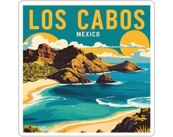 Los Cabos Mexico Travel Destination Sticker - Planner Supplies, Traveler Notebook, Travel Laptop Accessories, Travel Suitcase