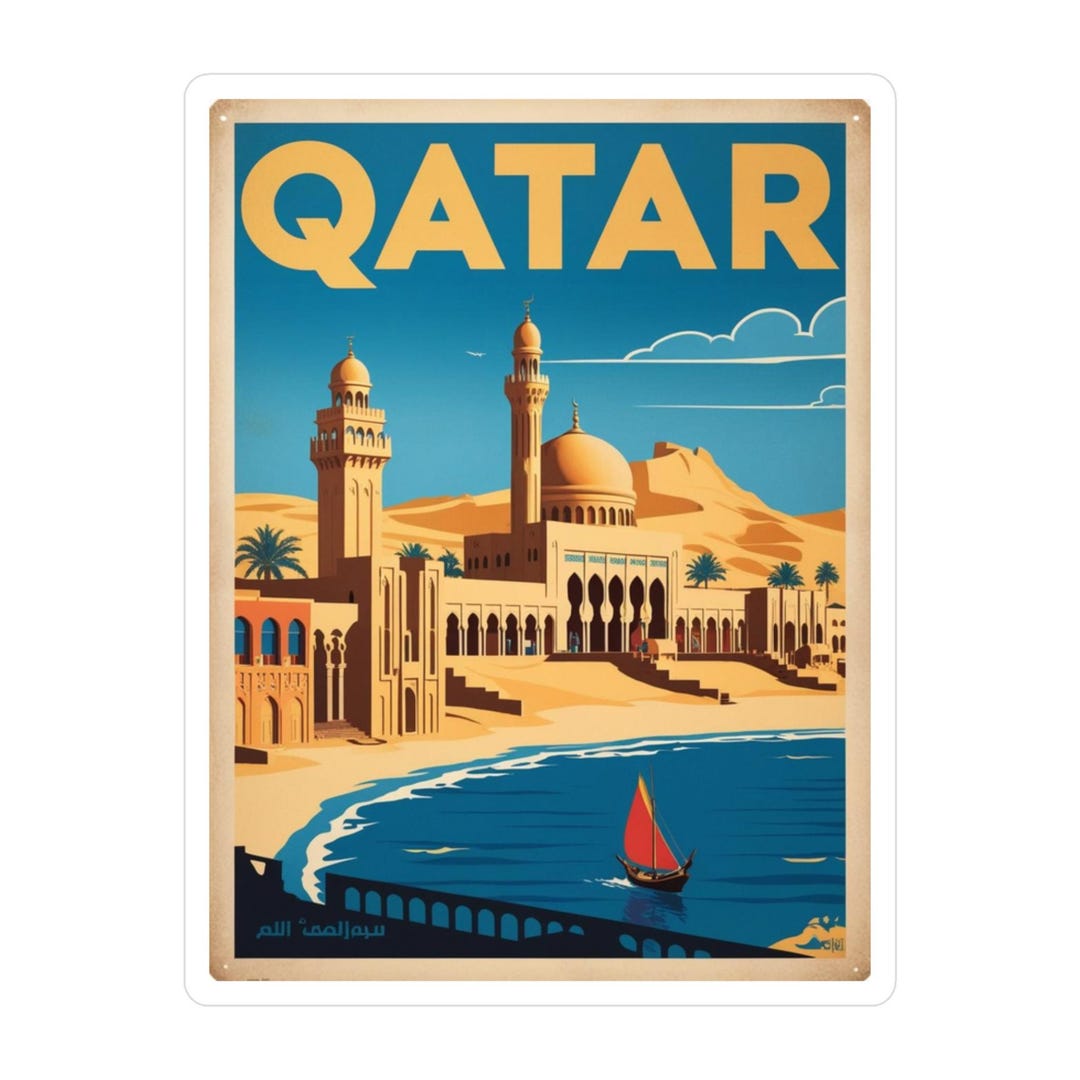 Back Sticker Qatar Qatar Travel Sticker - Planner Supplies, Traveler Notebook, Travel ...