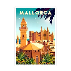 Palma De Mallorca Travel Sticker - Planner Supplies, Traveler Notebook, Travel Laptop Accessories, Travel Suitcase