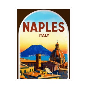 Naples Italy Travel Sticker - Planner Supplies, Traveler Notebook, Travel Laptop Accessories, Travel Suitcase
