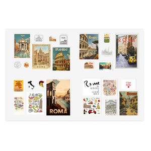 Rome Italy Travel Destination Sticker Sheets