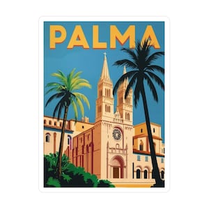 Palma De Mallorca Travel Sticker - Planner Supplies, Traveler Notebook, Travel Laptop Accessories, Travel Suitcase