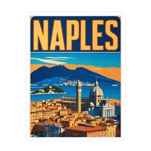 Naples Italy Travel Destination Sticker - Planner Supplies, Traveler Notebook, Travel Laptop Accessories, Travel Suitcase