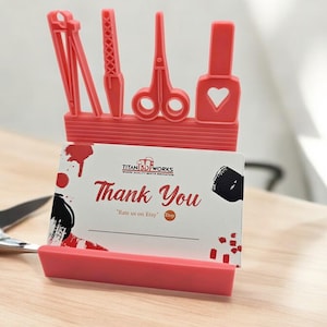 Nail/Hair Salon Business Card Stand - Business Card Holder - Unique Business Card Holder