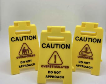 Funny Desk Signs for Office | Work Desk Decor | Coworker Gift | Office Humor Sign | Work From Home Desk Accessories | Funny Office Decor