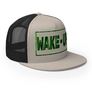 Matrix Wake Up Cap Woke Culture Black Snapback Hat Mesh Trucker Cap Flat Brim Cap Flat Bill Hat Hip Hop Cap cool snapback hat Skateboarding Cap Rapper streetwear New Earth gift for him for her Mens Womens summer Hats Designer Cap for Men Stylish Black Yupoong Snapback Fashion Accessories Trendy Urban Awake Blue Red Pill Yupoong 6006 Spritual awakening Birthday Present xmas Present for Geek Nerd Wake up from the Matrix 3D 5D Ascension Hat Awakening Binary Code mesh trucker hat Neo Matrix Snapback