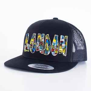 London Hat - Hip Hop Cap with Flat Bill - Adjustable Snapback Hat for Men and Women - Gift for Street Art Lovers