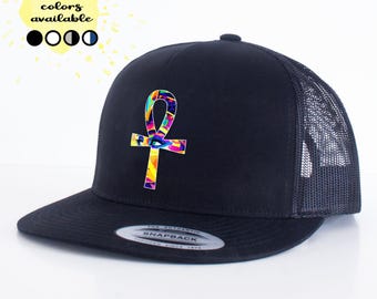 Ägyptische Ankh Kreuz Snapback Cap | Alte Ägypten Trucker Cap | Heidnisches Geschenk