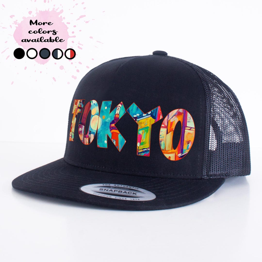 KOHBEE　  TOKYO 原宿 CAP キャップ Tokyo Tower Flat Bill Snapback Hat - Tokyo, Japan Trucker Cap - Etsy