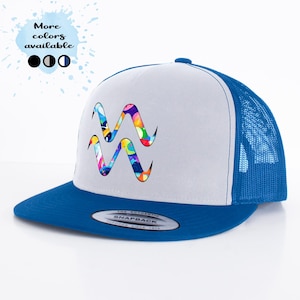 Aquarius Zodiac Trucker Hat | Astrology Symbol Cap | Birthday Gift for Aquarius | Air Sign Snapback