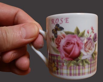 Vintage Espressokopje Espressokopje Italiaanse Stijl Keramisch Cottagecore Poppenhuis EUC