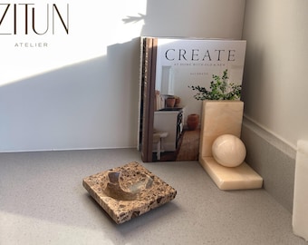Marble Catchall - Handmade Marble Jewelry Dish- Marble Home Decor - Unique Natural Stone