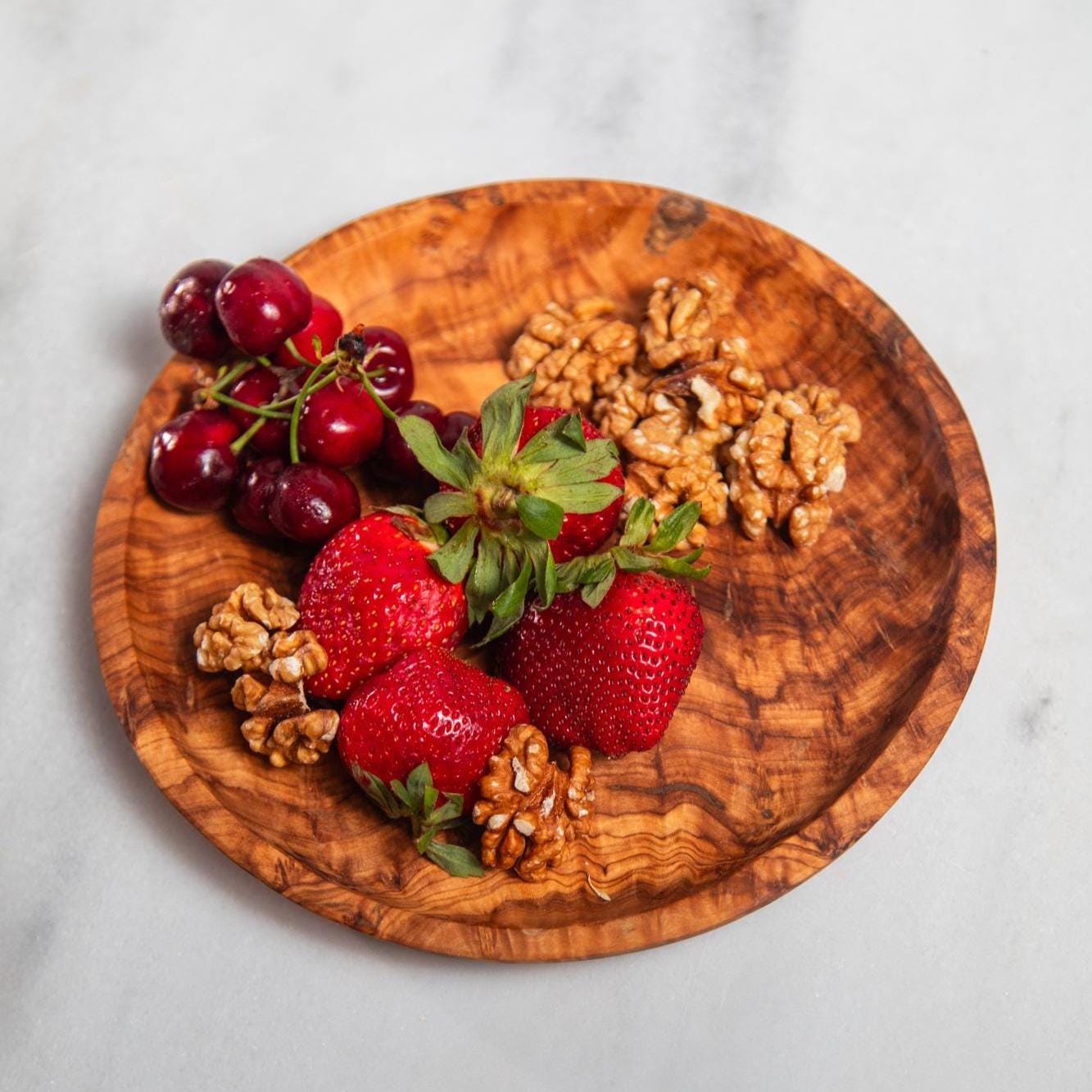Olive Wood Plate Set – Handmade Serving Plates, Natural Snack & Dessert Trays, Mediterranean Kitchen Decor - Thumbnail 6