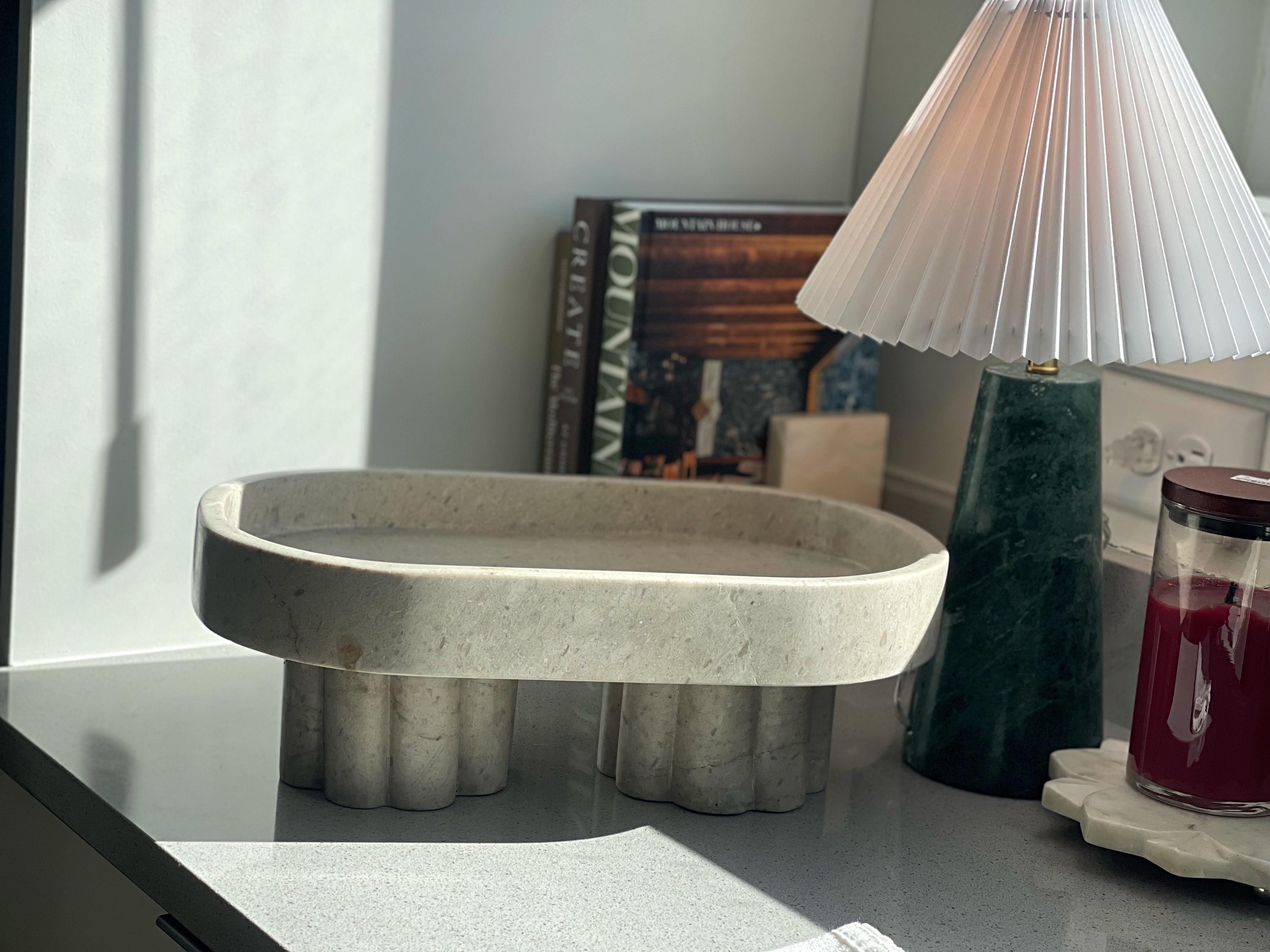 Marble Decor | Unique Marble Centerpeiece | Zitun Atelier Marble Collection | Luxurious Marble Accents | Sculpted Designs - Thumbnail 6
