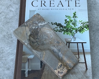 Marble Cigar Ashtray and Decorative Catch All Tray - Hand Carved Italian & Tunisian Marble Ashtray - Cigar Accessories for Groomsmen Gifts
