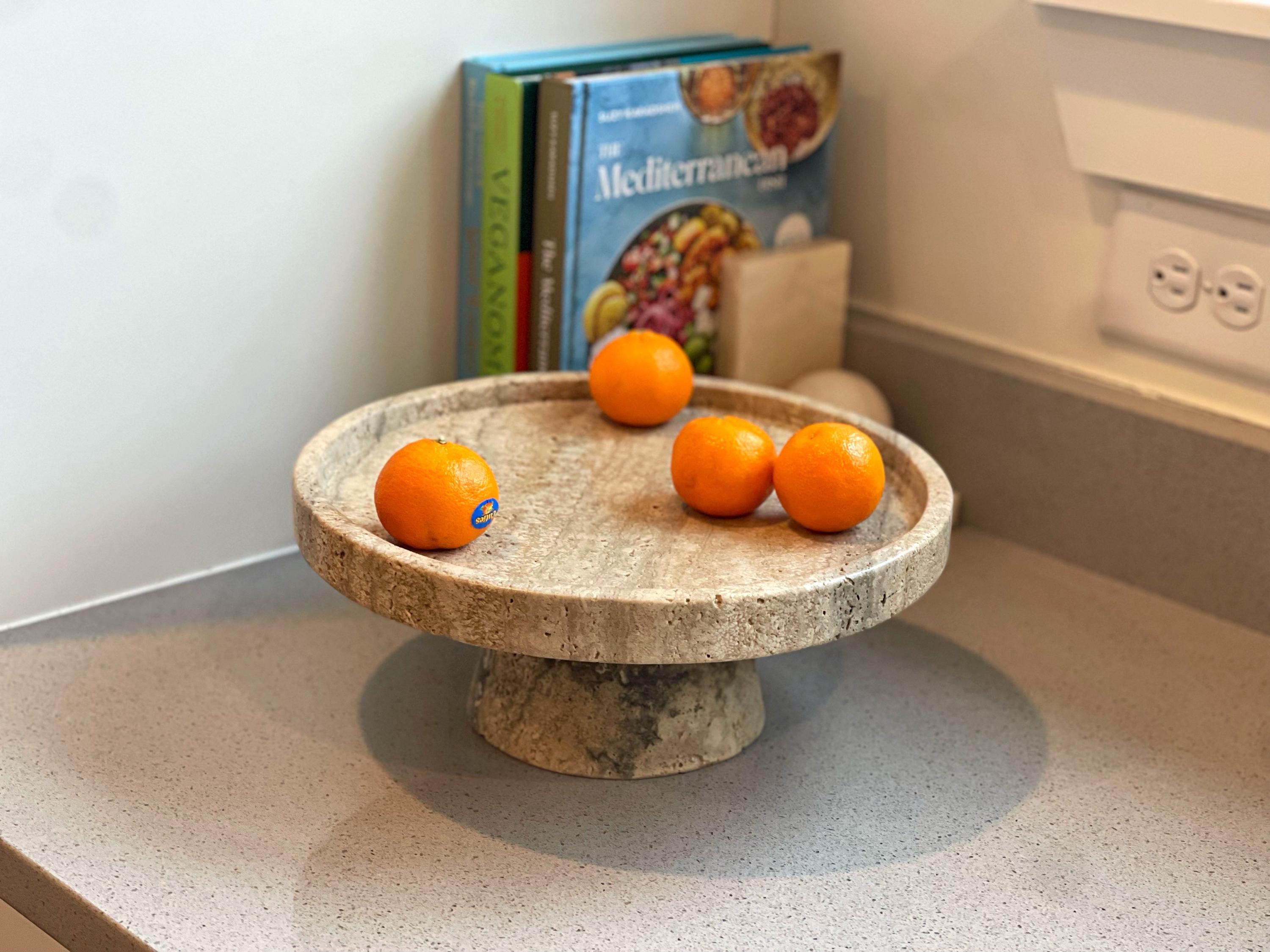 Handmade Black & White Marble Centerpiece: Artisan Cake Stand - Thumbnail 6