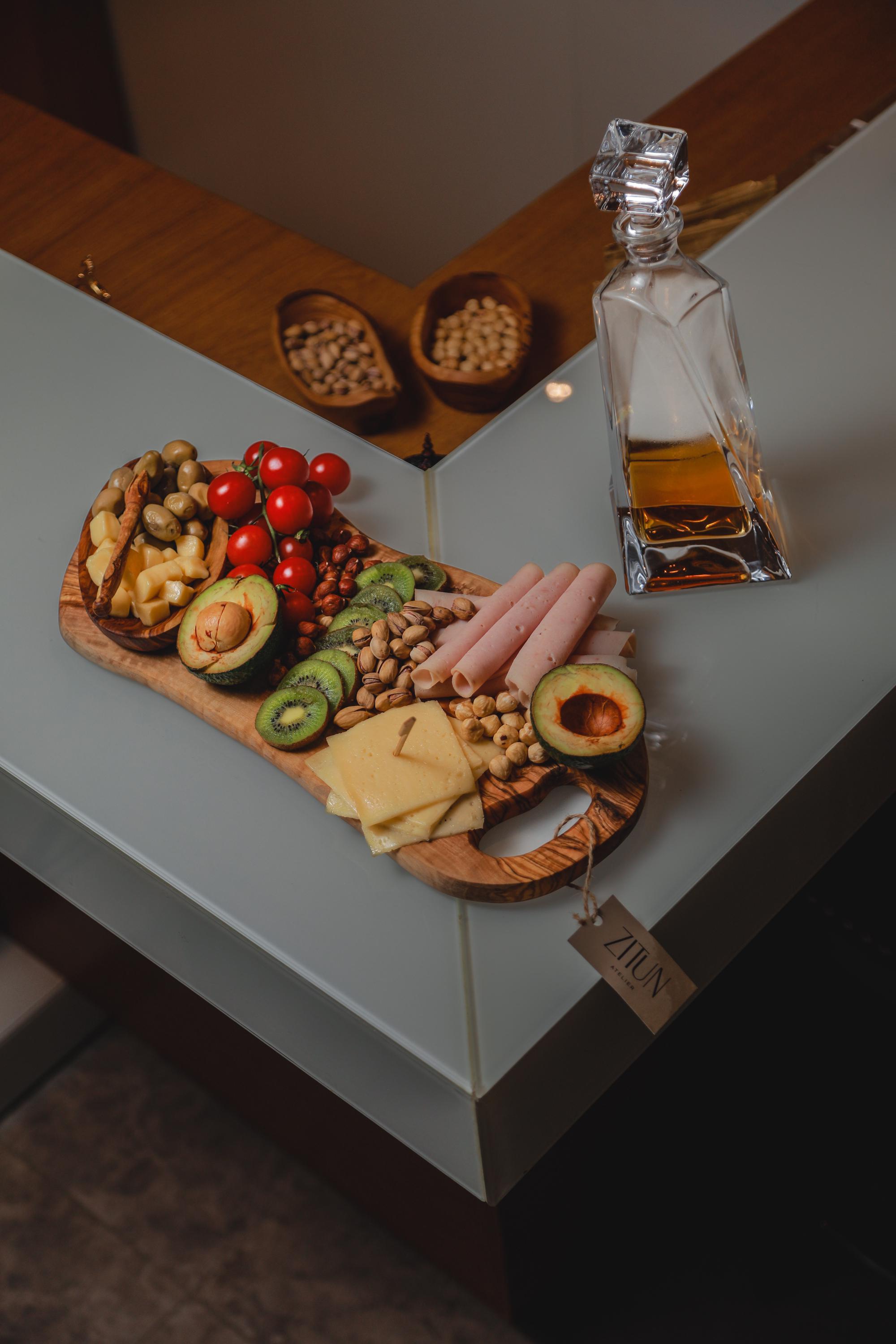 Charcuterie Board | Olive Wood Rustic Board | Unique Serving Board | Wild Cut Charcuterie Board | Premium Olive Wood Mediterranean - Thumbnail 2