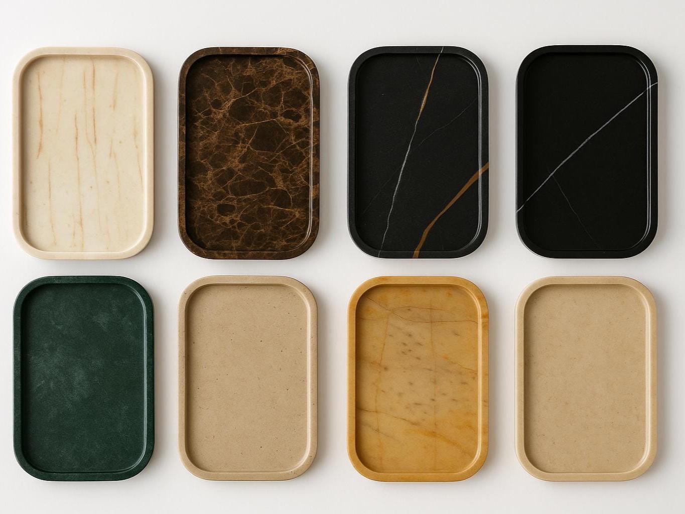 Luxury Handmade Marble Tray – Minimalist Rectangular Catch-All, Natural Stone Artisan Decor