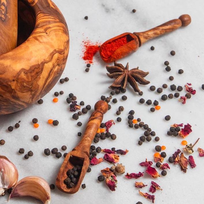 Set of 3 Olive Wood Scoops – Handmade Measuring Spoons, Rustic Spice & Coffee Scoops - Thumbnail 5