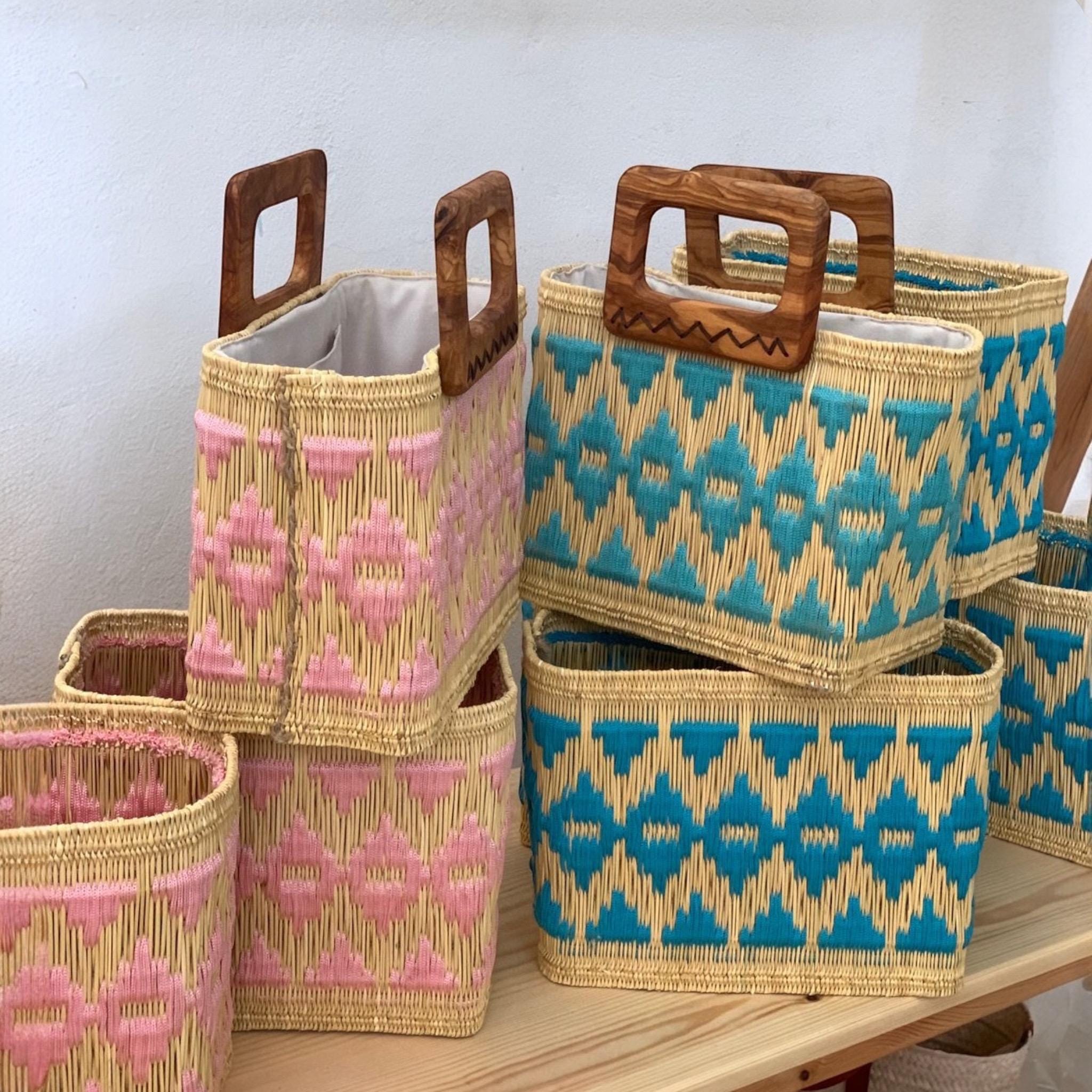 Summer Strawbag | Olive Wood Handles | Natural Rush Bag | Elegant City & Beach Tote | Handmade Limited Collection ! - Thumbnail 6