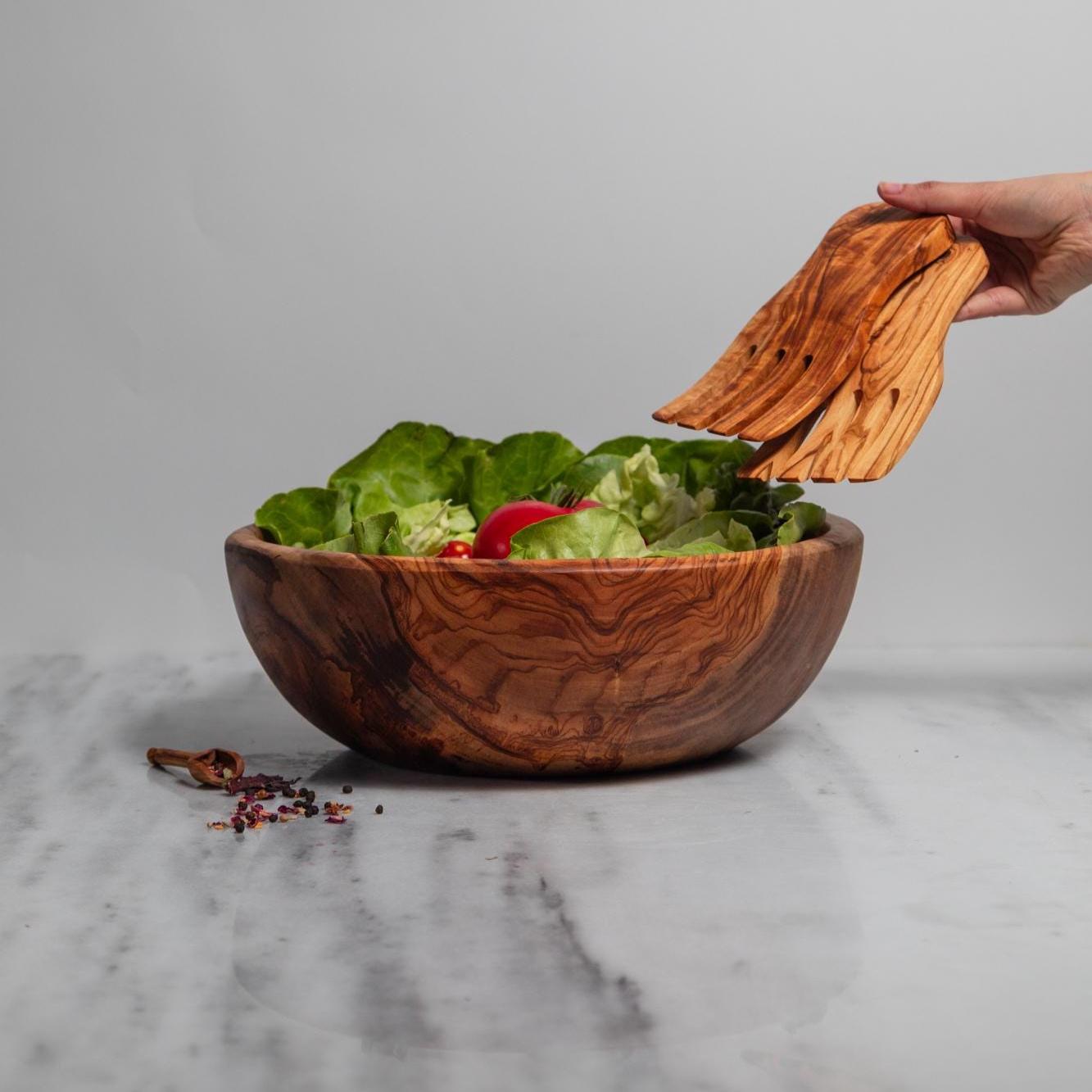 Handmade Olive Wood Bowl – Rustic Natural Bowl – Woodcraft – Salad Snack Dish – Eco-Friendly Kitchen Decor – Gift for Foodies - Thumbnail 3