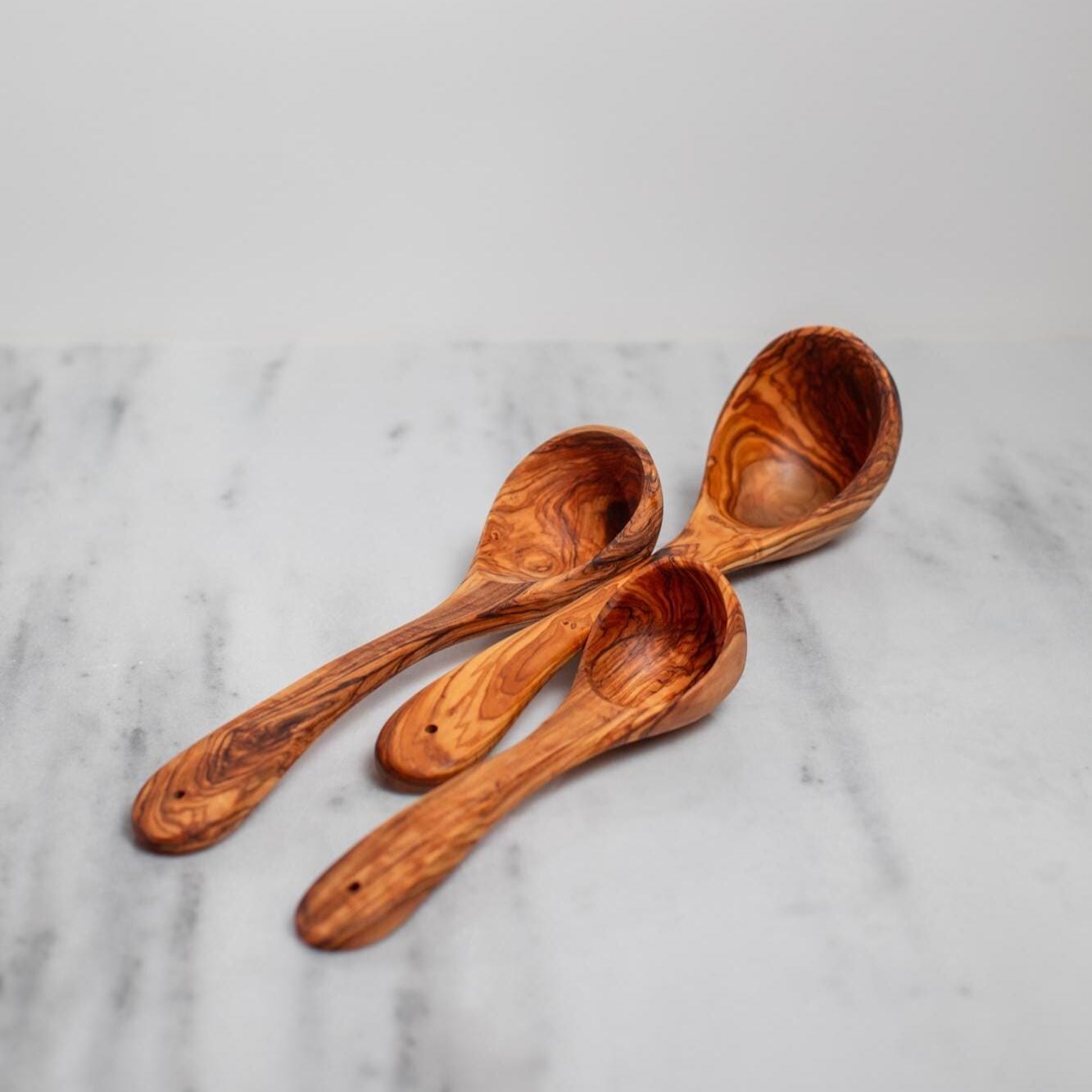 Handmade Olive Wood ladle - Rustic Cooking ladle - Natural Kitchen Utensil - Thumbnail 3