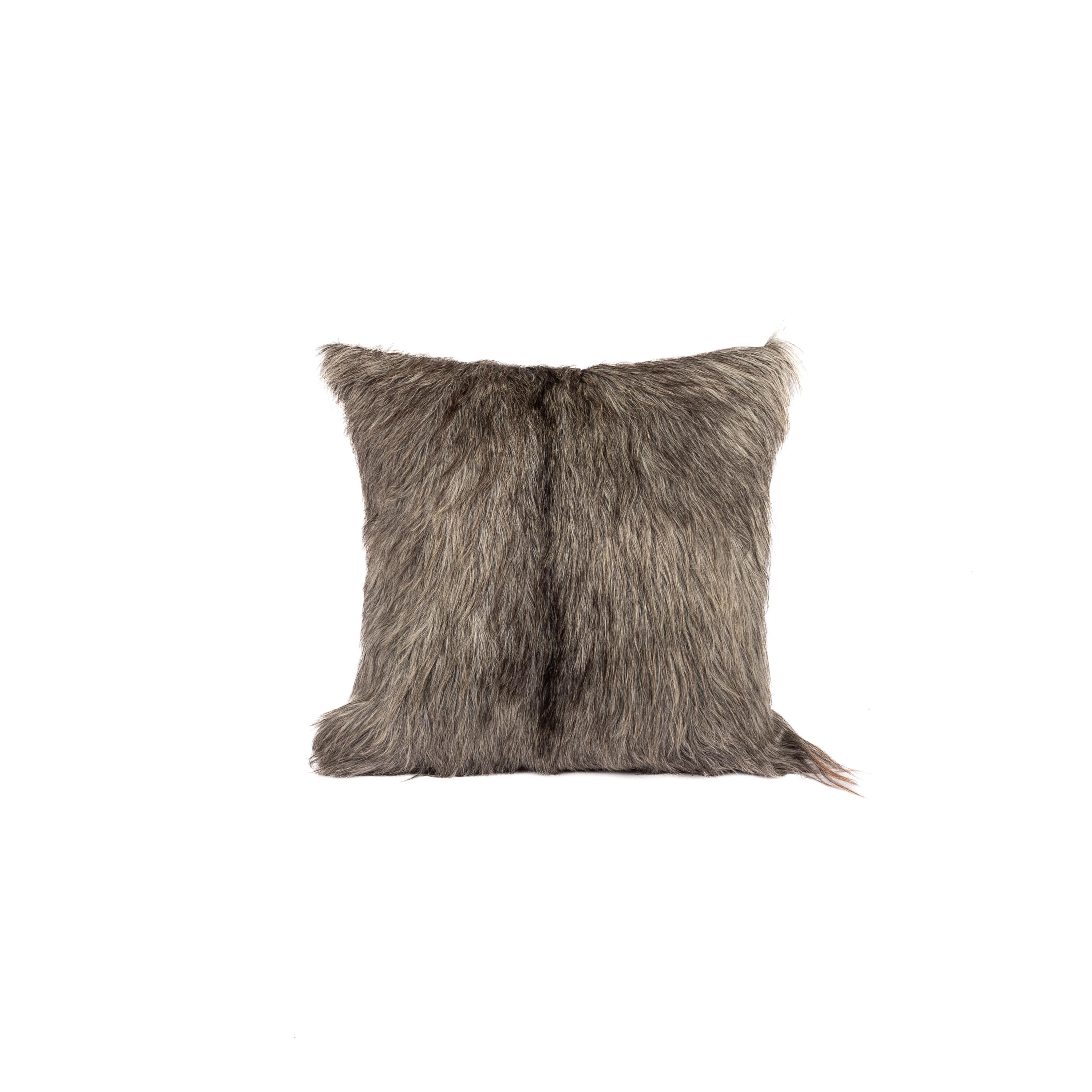 Genuine Goat Fur Cushion – Handeoven Decorative Pillow | Natural Goat Fur | Original and Unique Home Decor - Thumbnail 7