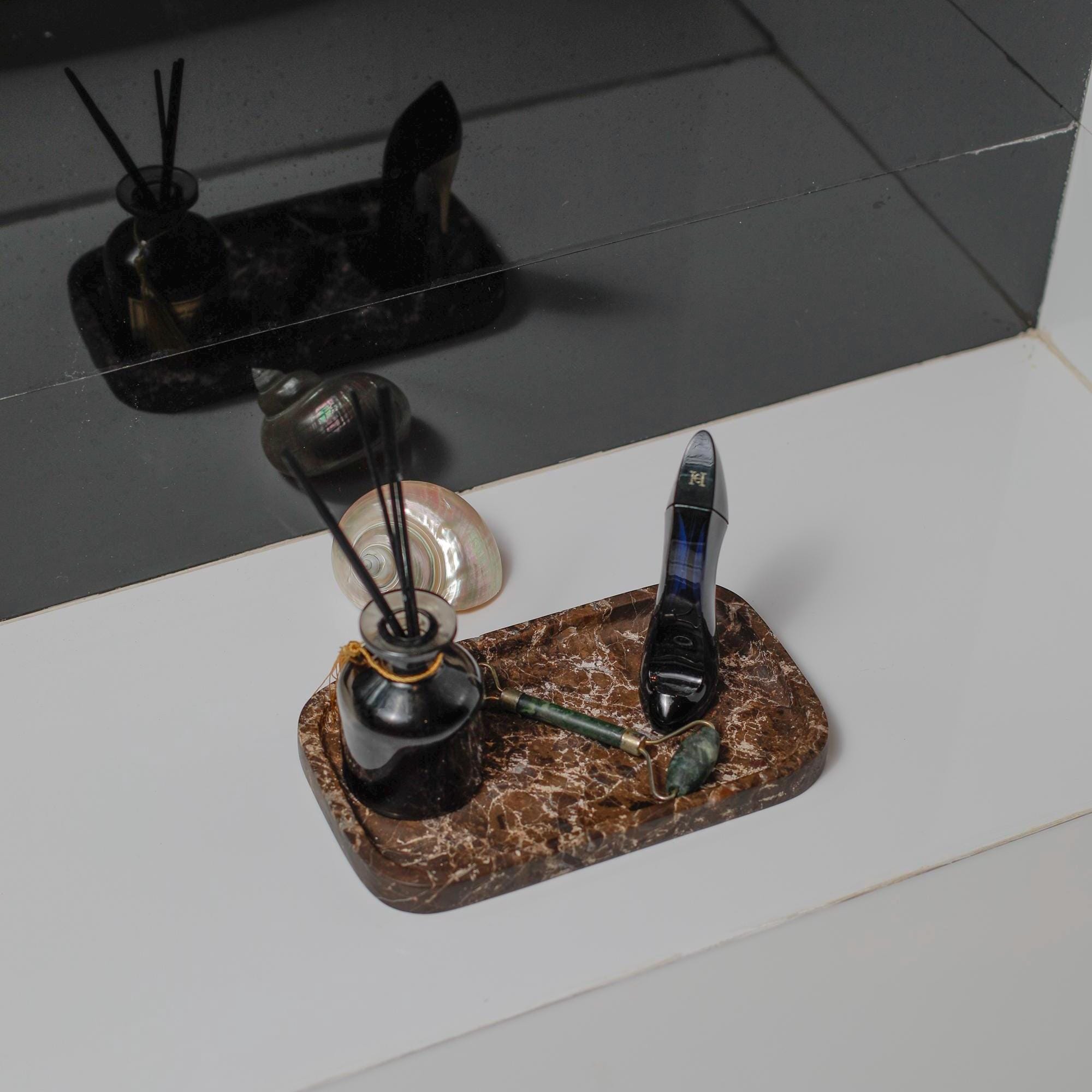 Copy of Handmade Marble Vanity Tray, Natural Stone Organizer - Thumbnail 3