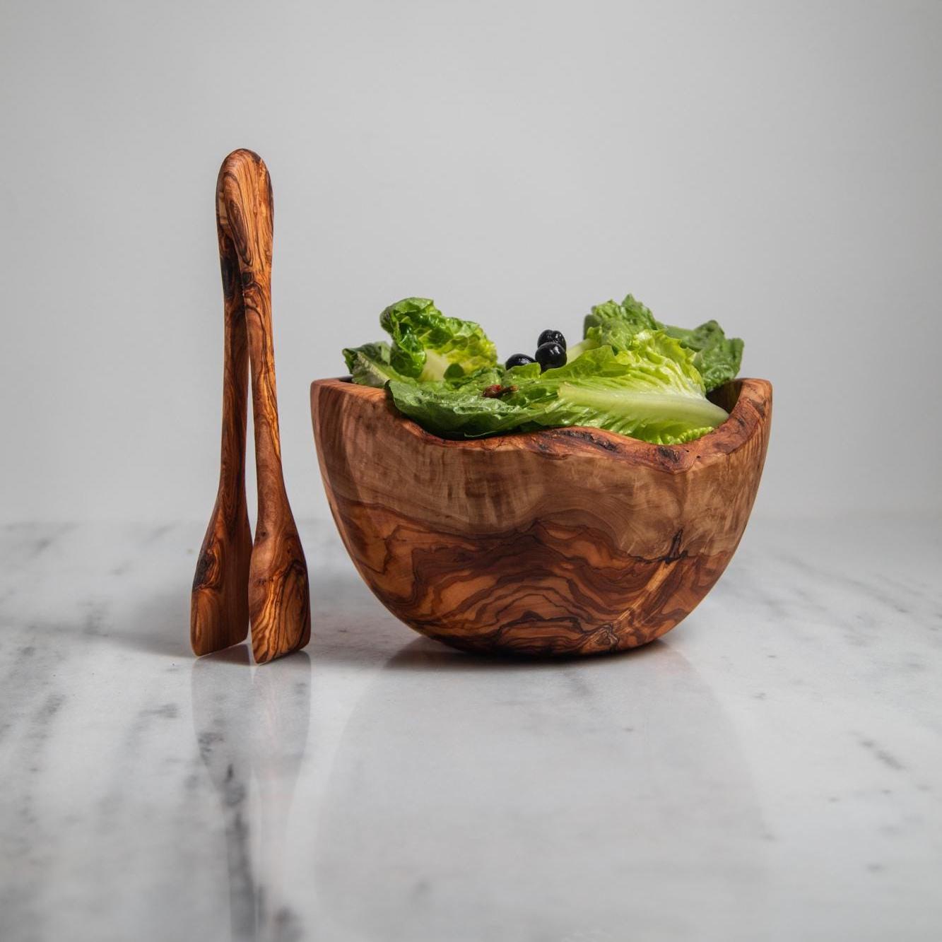 Handmade Olive Wood Bowl – Rustic Decorative Bowl – Natural Wooden Kitchenware – Tunisian Carved Art – Eco-Friendly Gift - Thumbnail 4