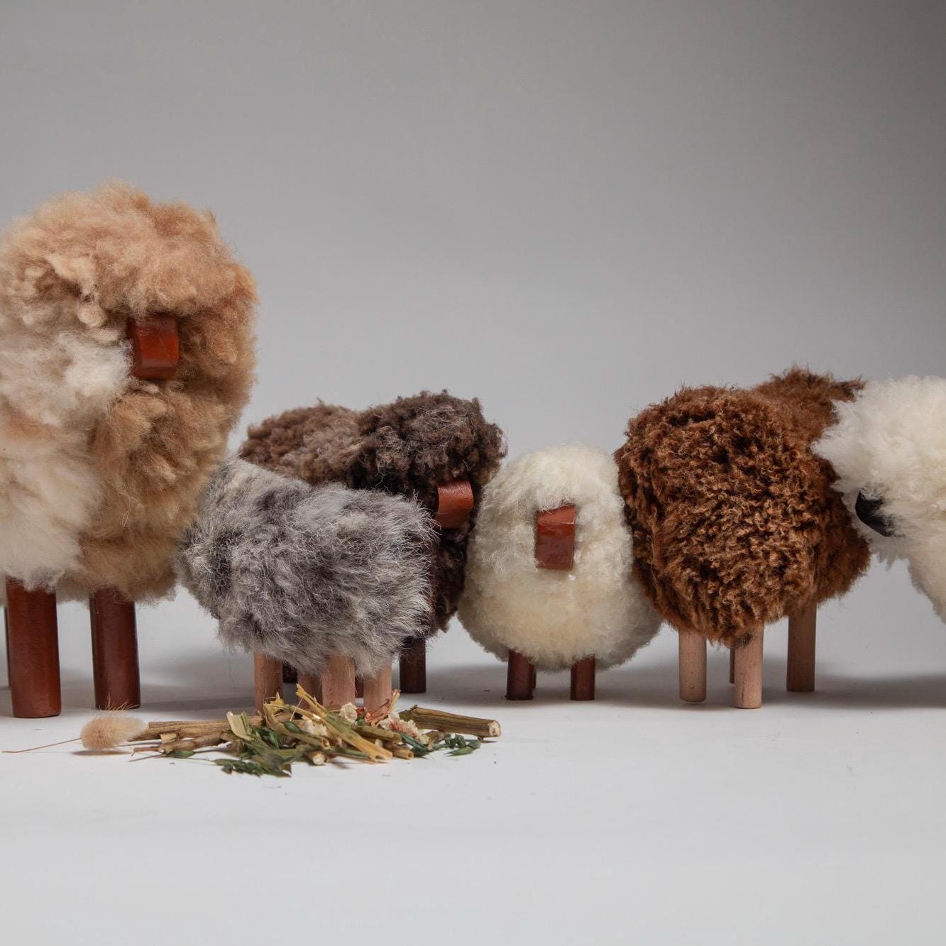 thanksgiving hosting gift – Handmade Sheep Figurine - Thumbnail 5