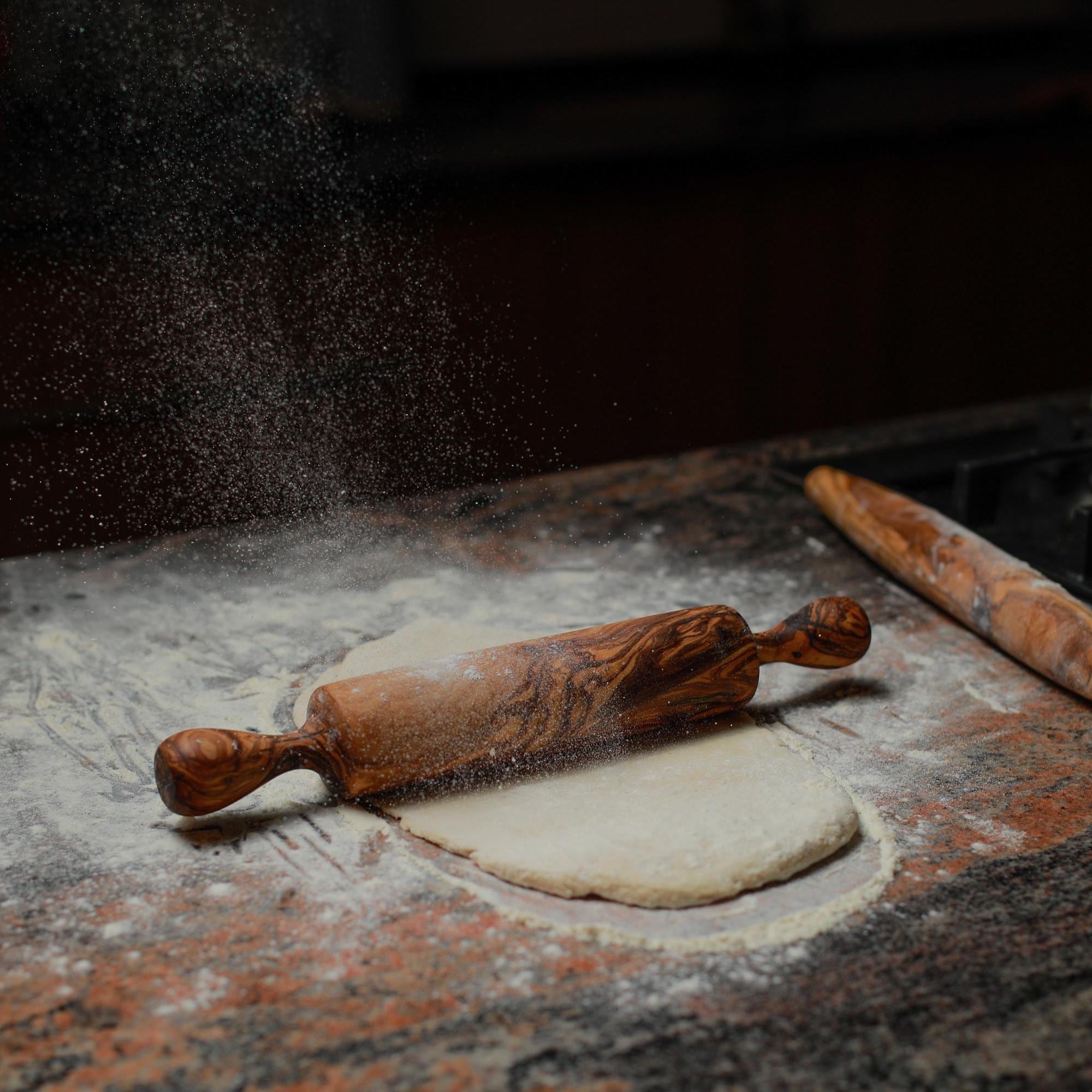 Handmade Wooden Rolling Pin | Smooth Hardwood Dough Roller | Baking Tool for Pastry, Pie Crusts, Cookies | Gift for Bakers