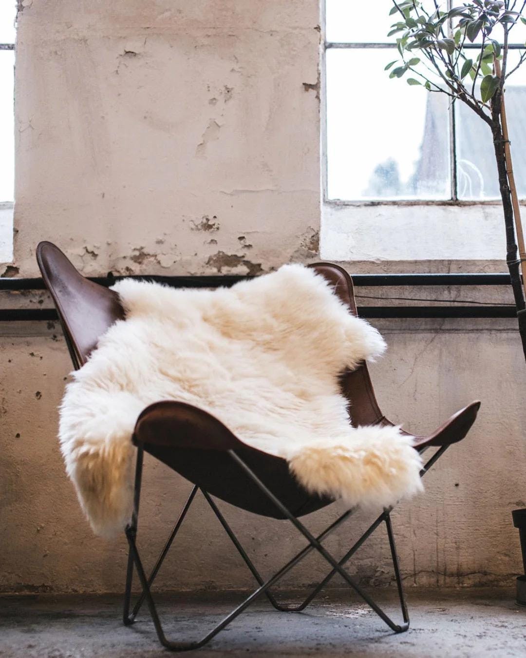 Sheepskin Hide Rug – Authentic Handmade Wool Carpet | Rustic & Cozy Home Decor | Original sheep leather - Thumbnail 6
