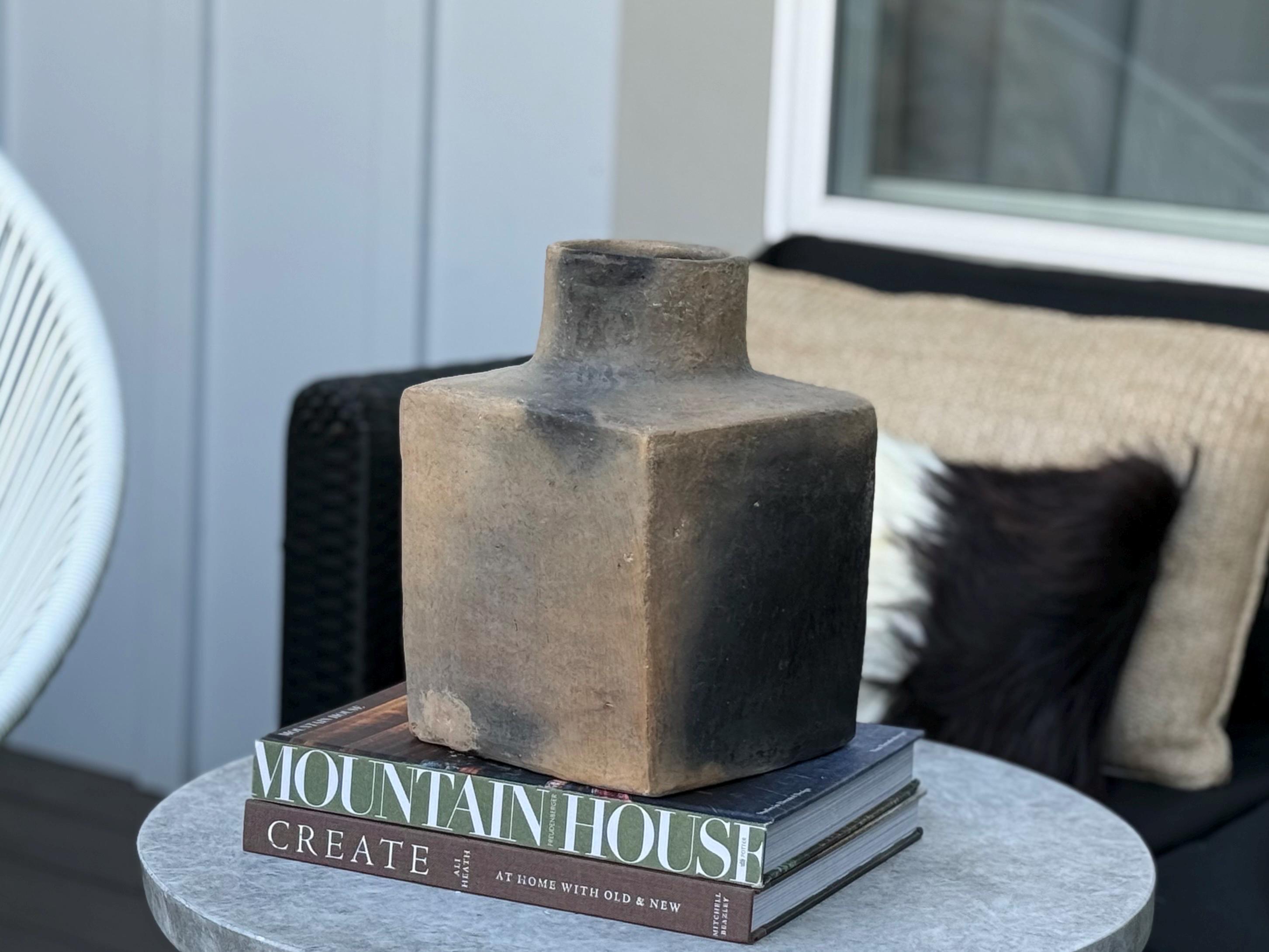 Authentic Berber Terracotta Vase | Wabi Sabi Rustic Home Decor - Thumbnail 7