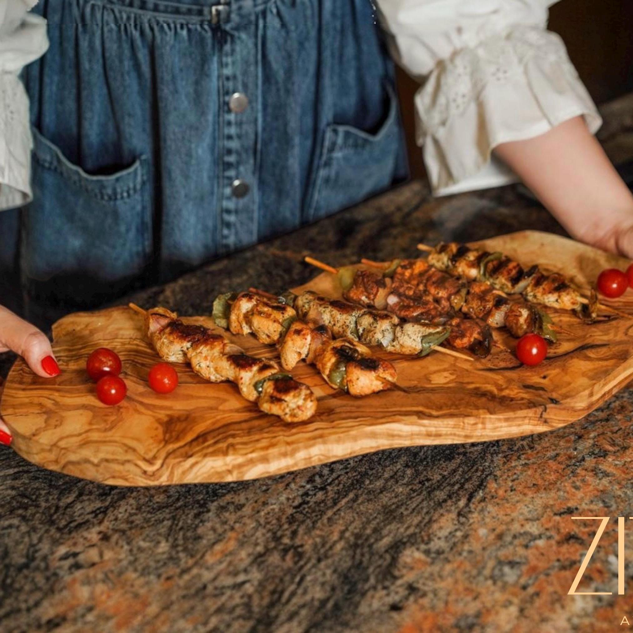Handcrafted Olive Wood Charcuterie Board: Rustic Kitchen Decor - Thumbnail 6