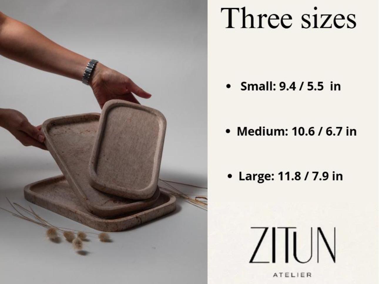 Luxury Handmade Marble Tray – Minimalist Rectangular Catch-All, Natural Stone Artisan Decor - Thumbnail 2