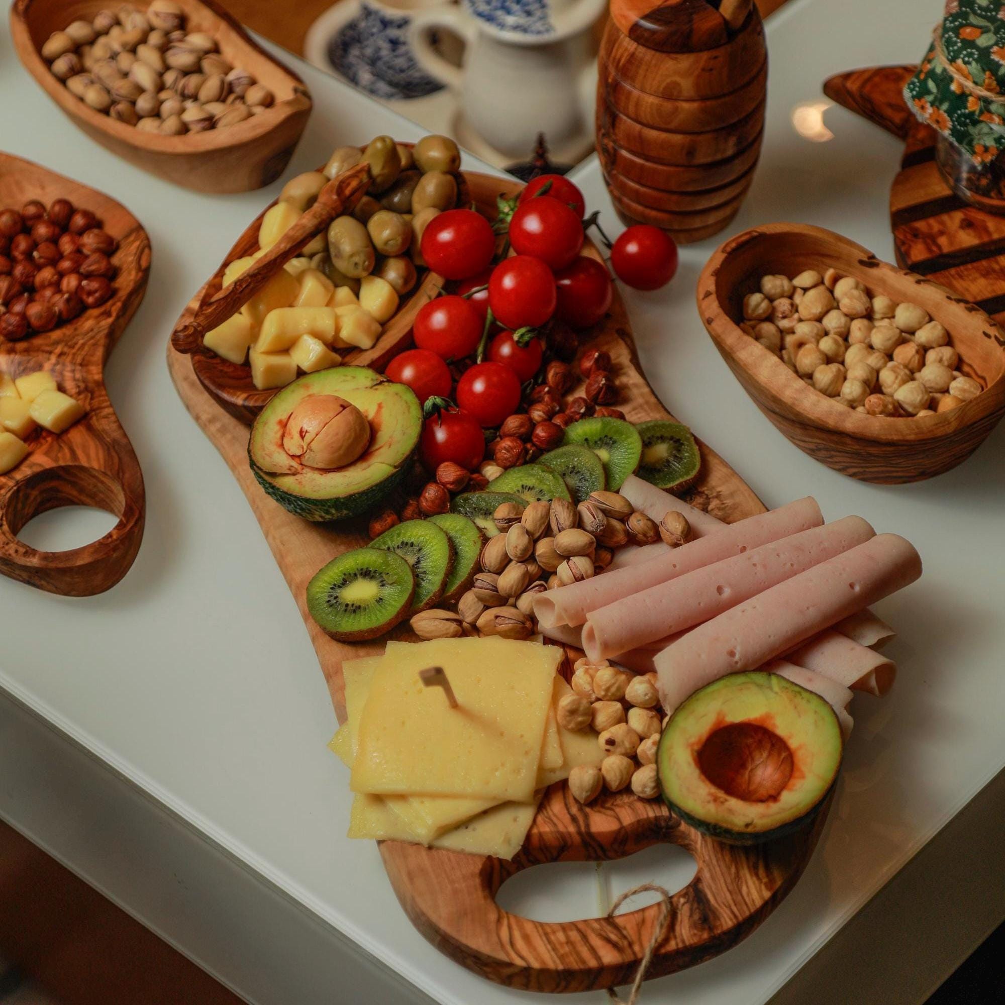 Olive Wood Charcuterie Board – Handcrafted Cutting Board for Table and Home