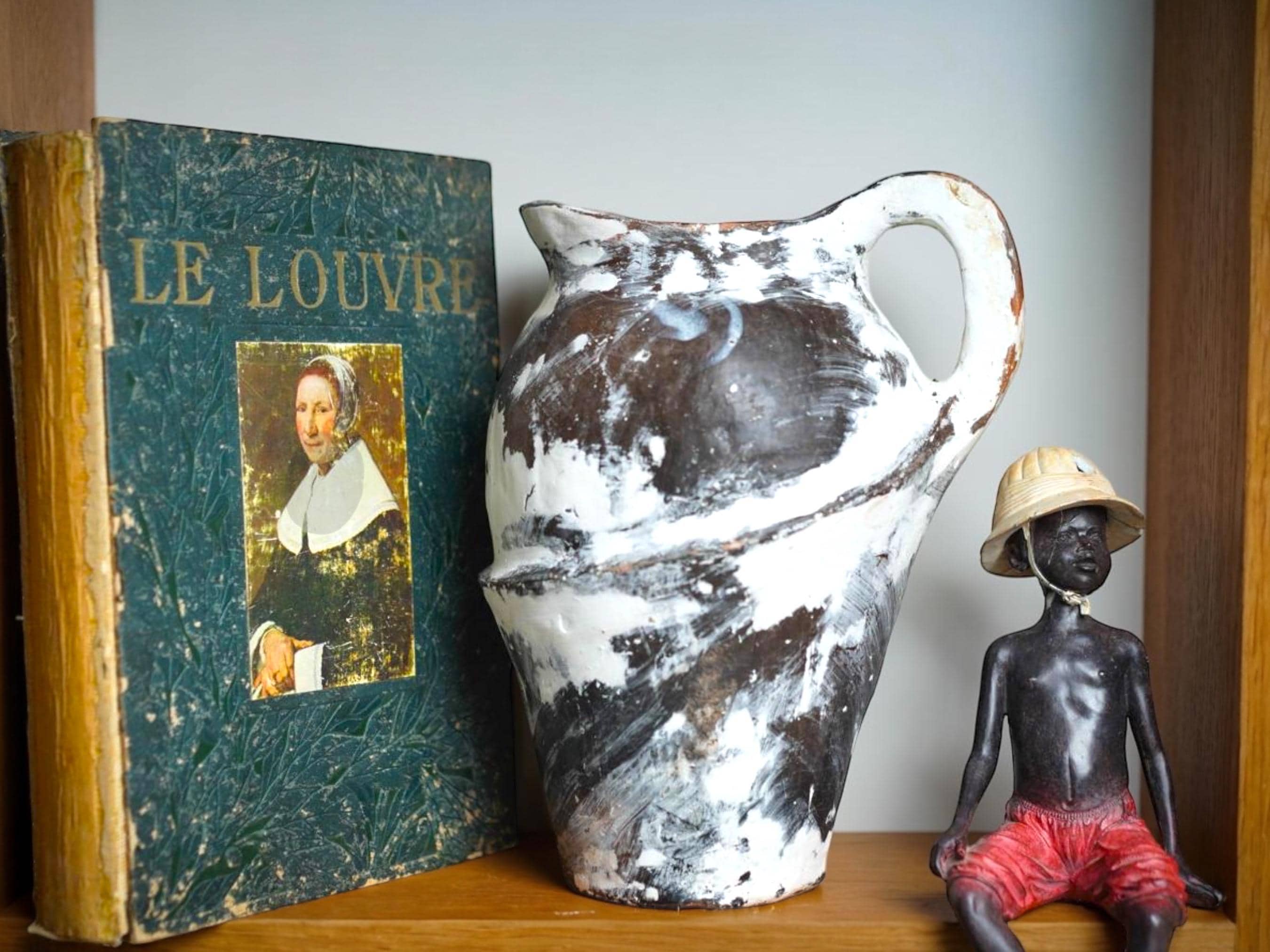 Handmade Terracotta Clay Jug: Tunisian Berber Pottery Vase - Thumbnail 3