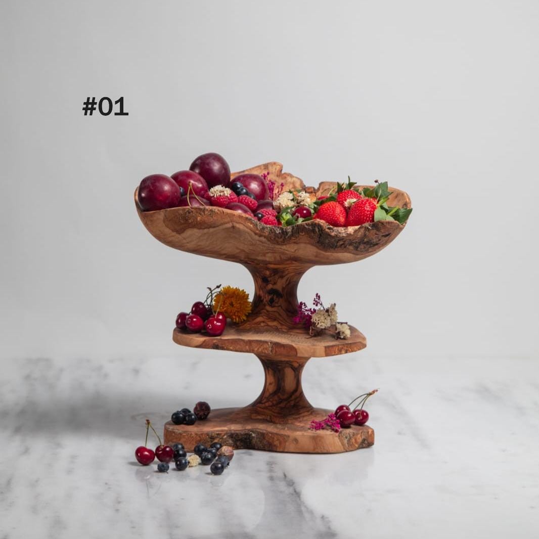 thanksgiving hosting gift – Handcrafted Olive Wood Decorative Bowl - Thumbnail 2