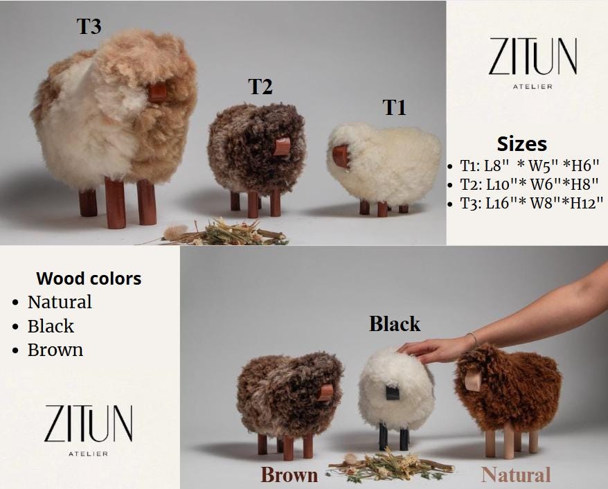 thanksgiving hosting gift – Handmade Sheep Figurine - Thumbnail 3