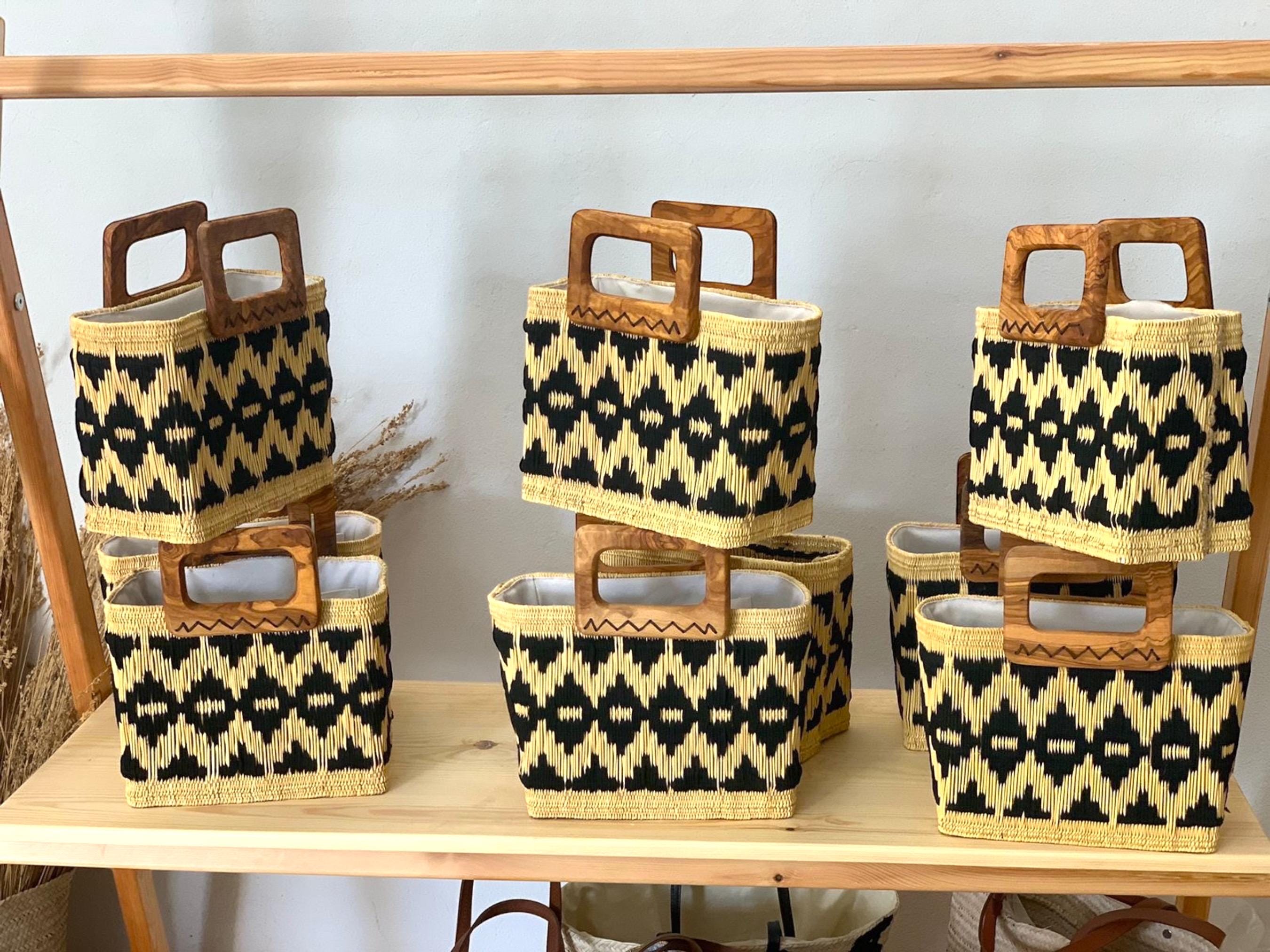 Summer Strawbag | Olive Wood Handles | Natural Rush Bag | Elegant City & Beach Tote | Handmade Limited Collection ! - Thumbnail 7