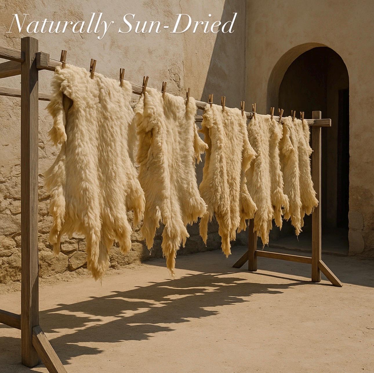 Handmade Sheepskin Wooden Rocking Sheep – Luxury Nursery Decor - Thumbnail 7