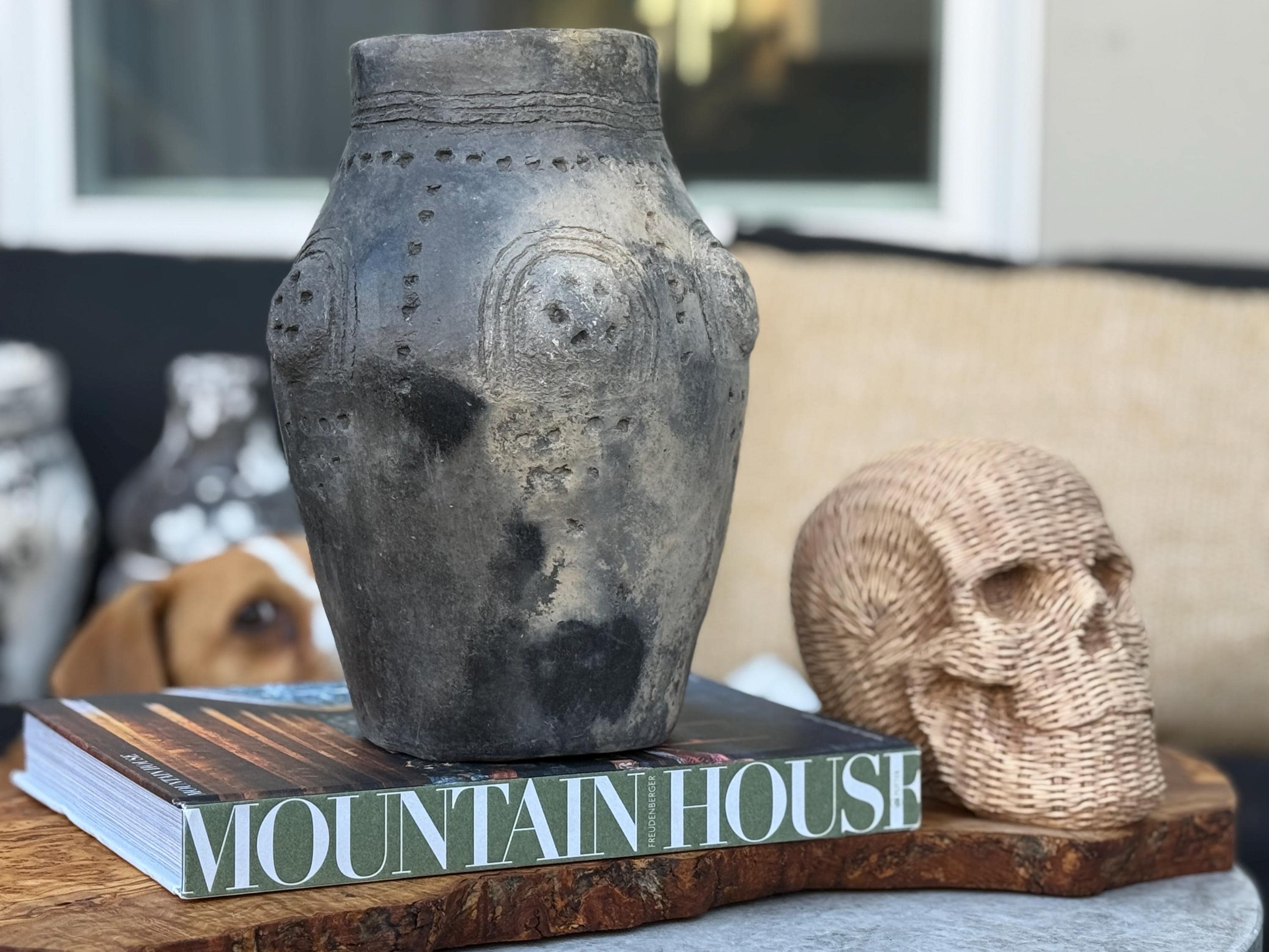 Berber Terracotta Sculpture: Wabi-Sabi Inspired Vase, North African Art - Thumbnail 6