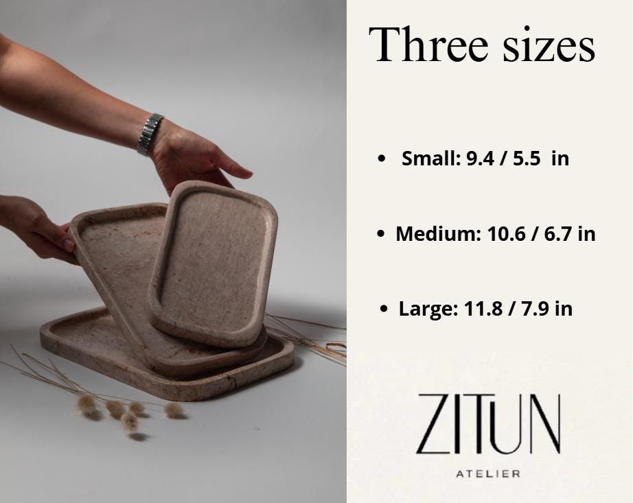 Copy of Handmade Marble Vanity Tray, Natural Stone Organizer - Thumbnail 5