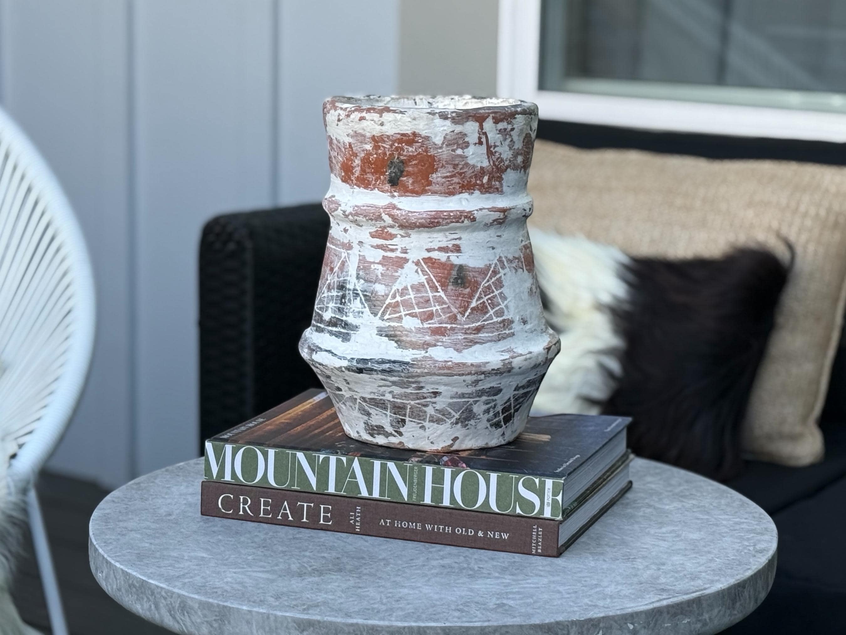 Authentic Berber Terracotta Vases | Premium Wabi-Sabi Handled Jug Pitcher | Large Rustic North African Amphora Statement Piece