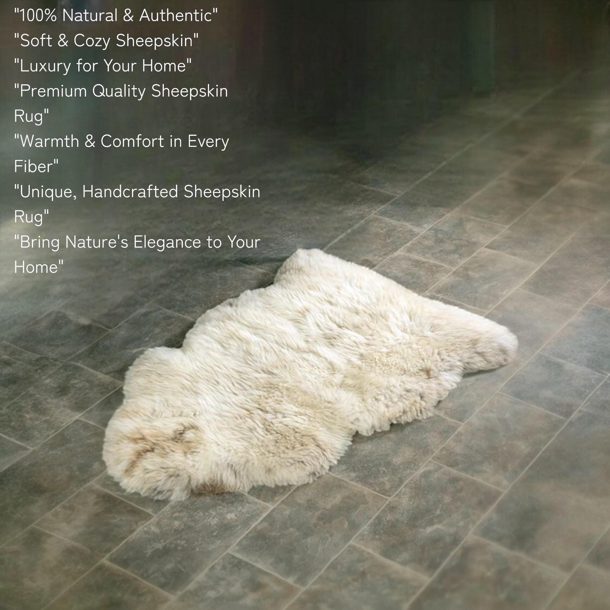 Sheepskin Hide Rug – Authentic Handmade Wool Carpet | Rustic & Cozy Home Decor | Original sheep leather - Thumbnail 2