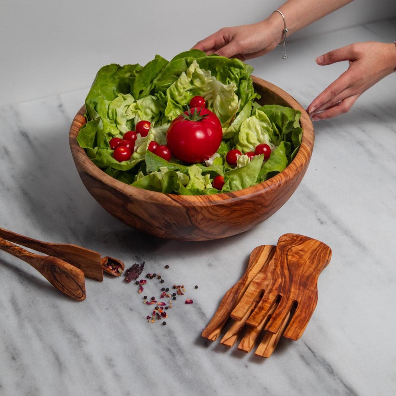 Handmade Olive Wood Bowl – Rustic Natural Bowl – Woodcraft – Salad Snack Dish – Eco-Friendly Kitchen Decor – Gift for Foodies