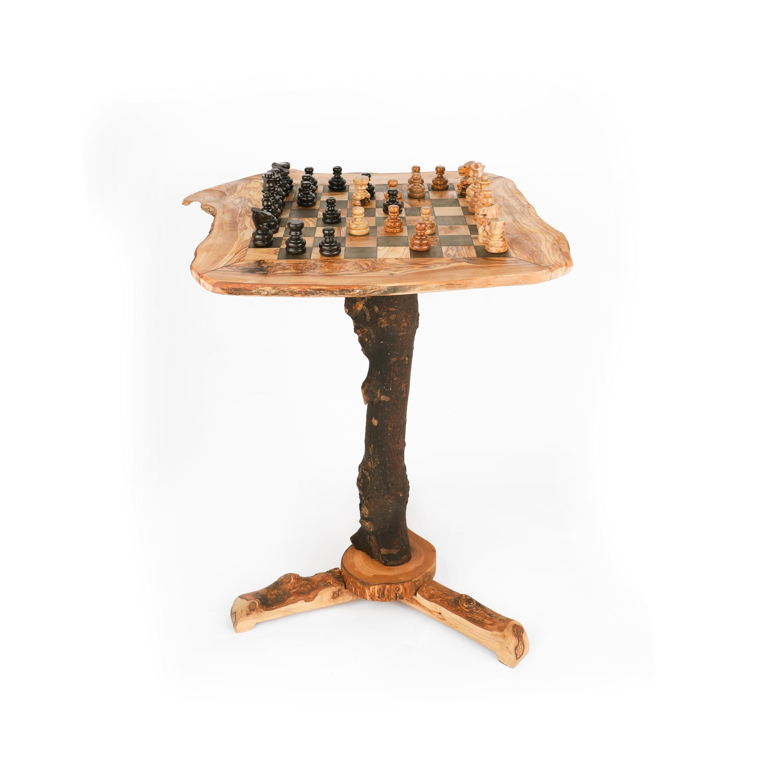 Handcrafted Olive Wood Chess Set – Luxury Artisan Board Game - Thumbnail 7
