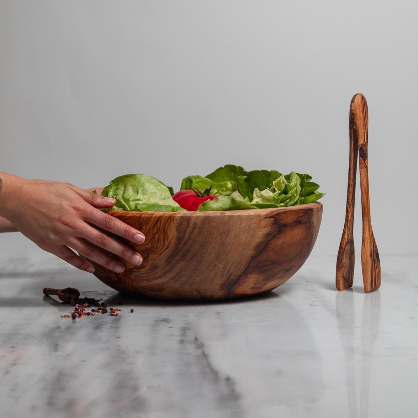 Handmade Olive Wood Bowl – Rustic Natural Bowl – Woodcraft – Salad Snack Dish – Eco-Friendly Kitchen Decor – Gift for Foodies - Thumbnail 2