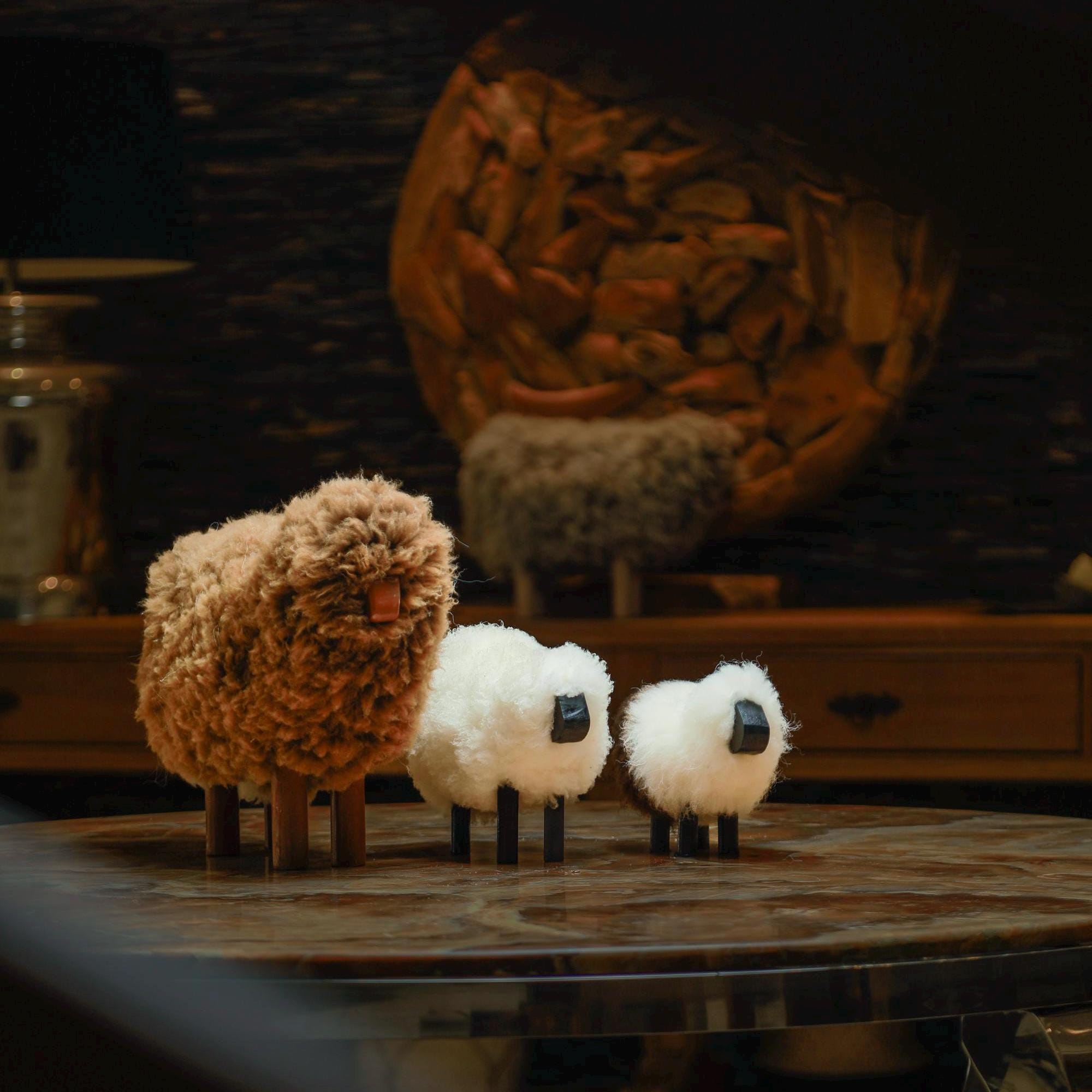 thanksgiving hosting gift – Handmade Sheep Figurine - Thumbnail 2