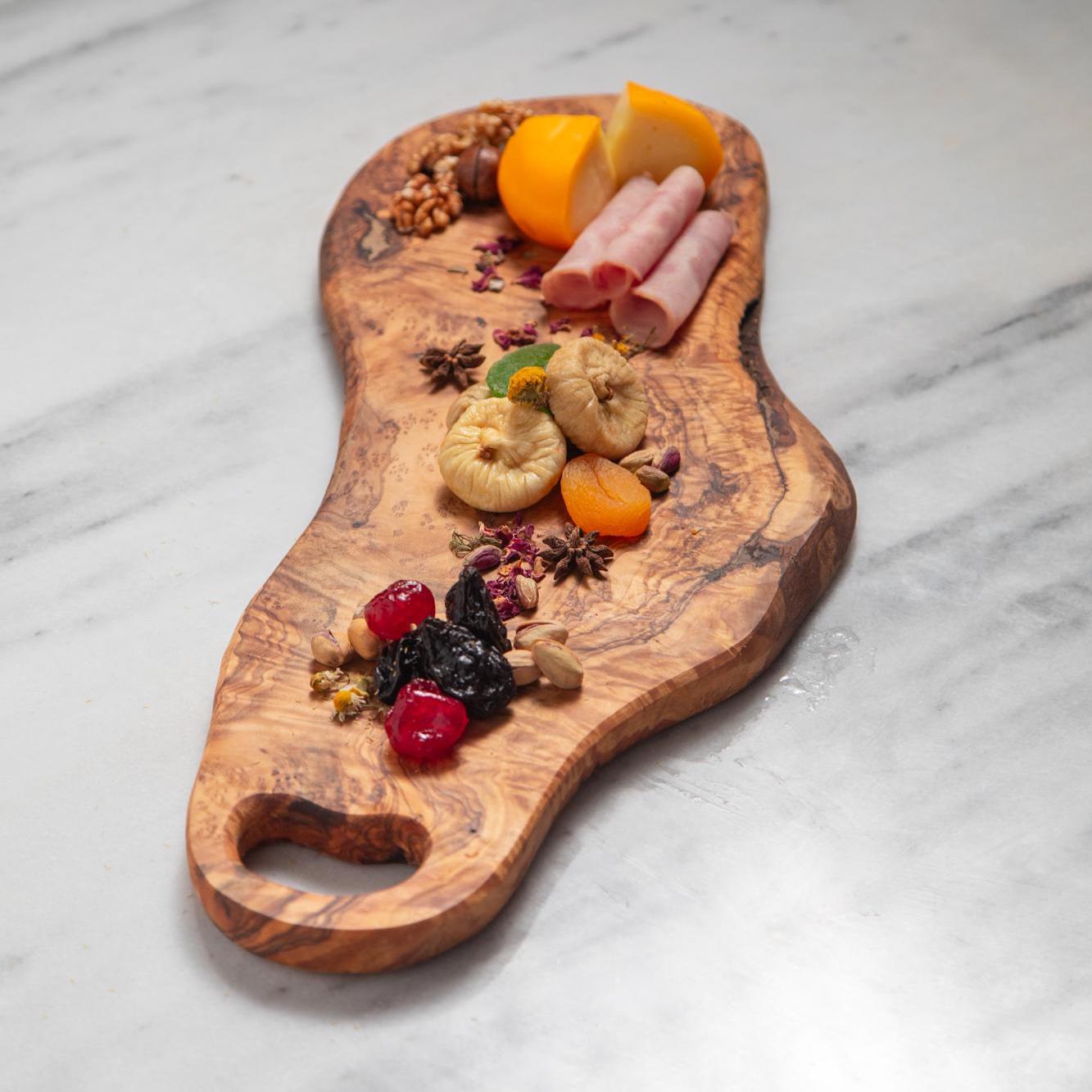 Luxury Olive Wood Charcuterie Board – Handcrafted Mediterranean Serving Board | Exclusive Cheese Platter, Designer Kitchen Gift - Thumbnail 5